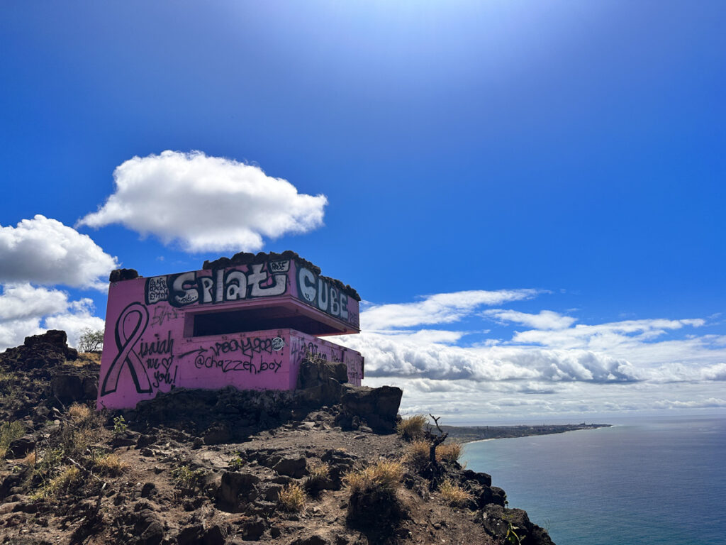 The Pink Pillbox on the island of Oahu in Hawaii